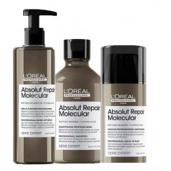LOREAL Absolut Repair Molecular regenerujący zestaw do włosów zniszczonych  szampon 300ml ,maska 100ml, serum 250ml