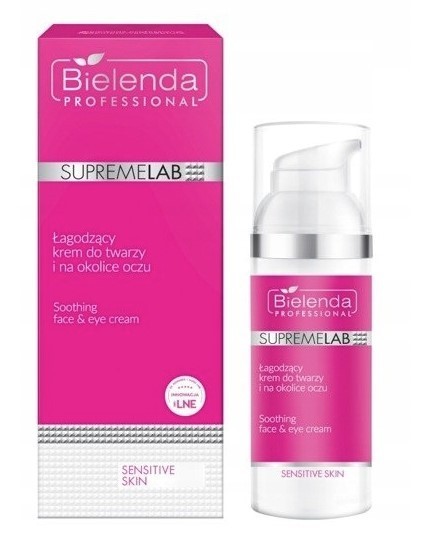 Крем для лица и кожи вокруг глаз Bielenda Professional Supremelab Sensitive Skin успокаивающий, для чувствительной кожи, 50 мл