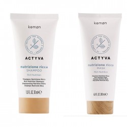 KEMON Actyva Nutrizione Ricca minizestaw nawilżająco-odżywczy do włosów szampon + maska