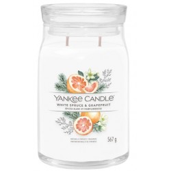 Yankee Candle White Spruce & Grapefruit Signature Duża Świeca 567g