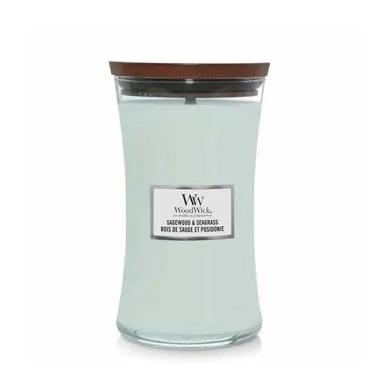 WoodWick Sagewood & Seagrass Duża Świeca 609,5g