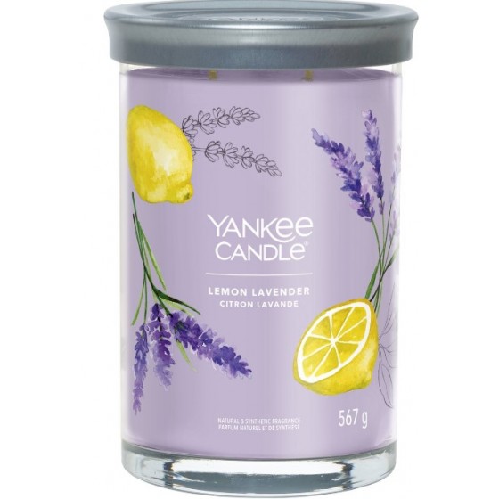 Yankee Candle Signature Lemon Lavender świeca tumbler z dwoma knotami 567g