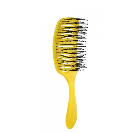 Szczotka Olivia Garden iDetangle Pride do rozczesywania wszystkich rodzajów włosów żółta