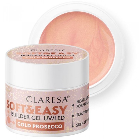 CLARESA ŻEL BUDUJĄCY SOFT&EASY BUILDER GEL GOLD PROSECCO 45G