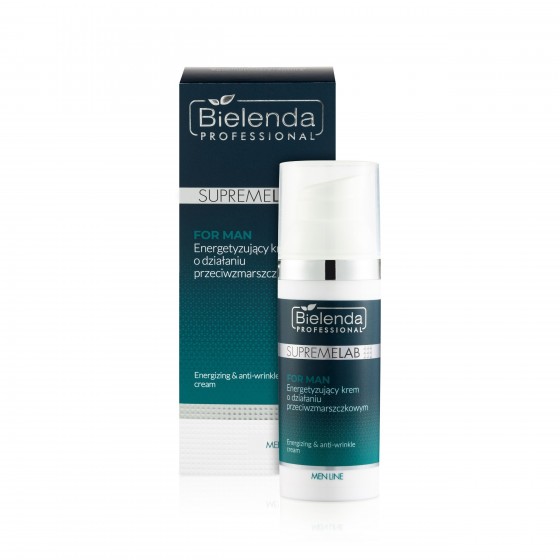 Bielenda Professional SupremeLab Men Line - energetyzujący krem o działaniu przeciwzmarszczkowym 50ml