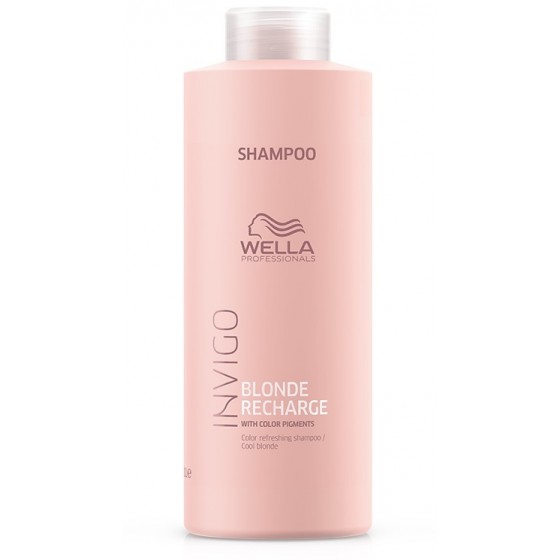 Wella Invigo Blonde Recharge Cool blonde szampon ochładzający kolor blond 1000ml