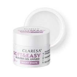 Claresa Żel budujący SOFT&EASY builder gel milky white 45g