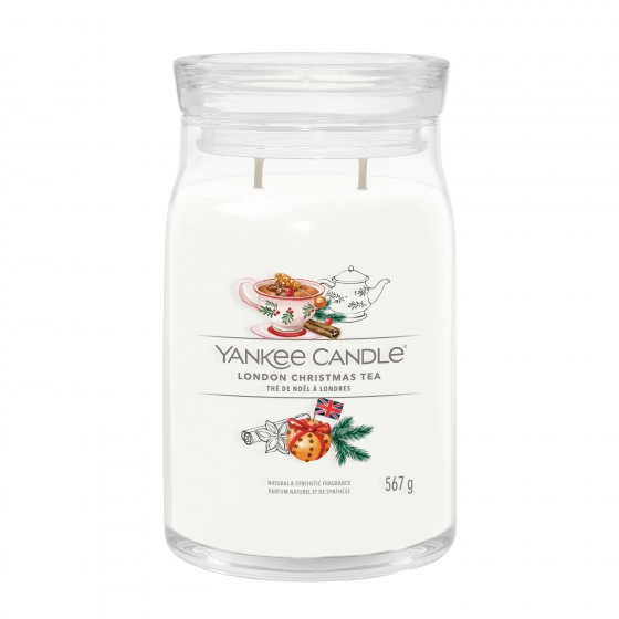 Yankee Candle London Christmas Tea Signature Duża Świeca 567g