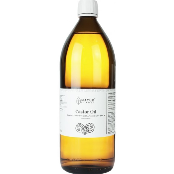 NATUR PLANET OLEJ RYCYNOWY na OKŁADY NIERAFINOWANY 1L Czysty Castor Oil