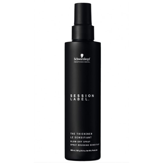 Schwarzkopf Session Label Thickener Blow-Dry Spray Zwiększający Objętość, Skraca Suszenie 200ml