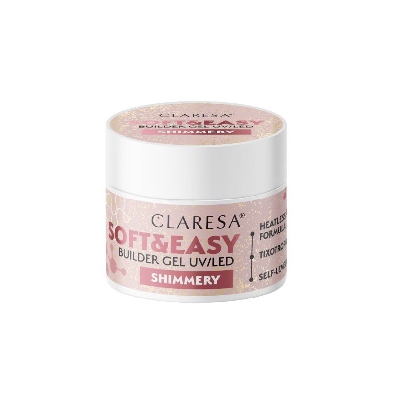 CLARESA ŻEL BUDUJĄCY SOFT&EASY BUILDER GEL SHIMMERY 45G