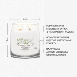 Yankee Candle Signature White Gardenia - średnia świeca z dwoma knotami 368g