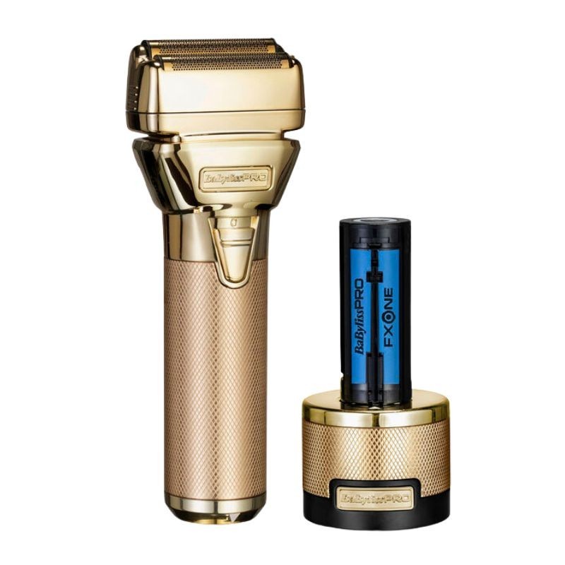 BABYLISS PRO FXONE Gold Shaver, Golarka z Podwójną Głowicą z Uchwytem, Złota FX79FSGE