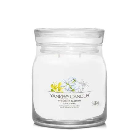 Midnight Jasmine - Yankee Candle Signature - średnia świeca z dwoma knotami 368G