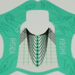 YOSHI Szablon do przedłużania paznokci 400 szt. TURKUSOWE