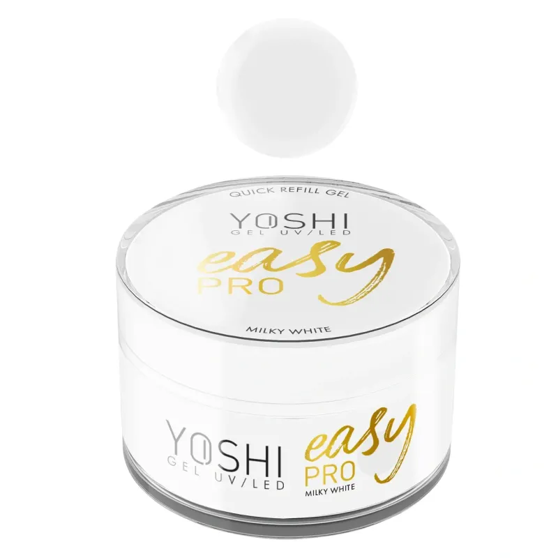 YOSHI Żel Easy PRO Gel UV LED MILKY WHITE 15 ml YOSHI Żel Easy PRO Gel UV LED MILKY WHITE 15 ml