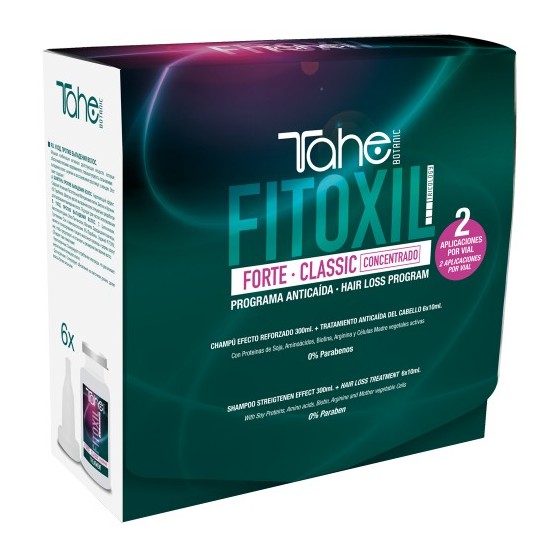 BOTANIC TRICOLOGY - PACK FITOXIL FORTE CLASSIC - Zestaw do pielęgnacji domowej (Szampon 300 ml + Ampułki 6 x10 ml)