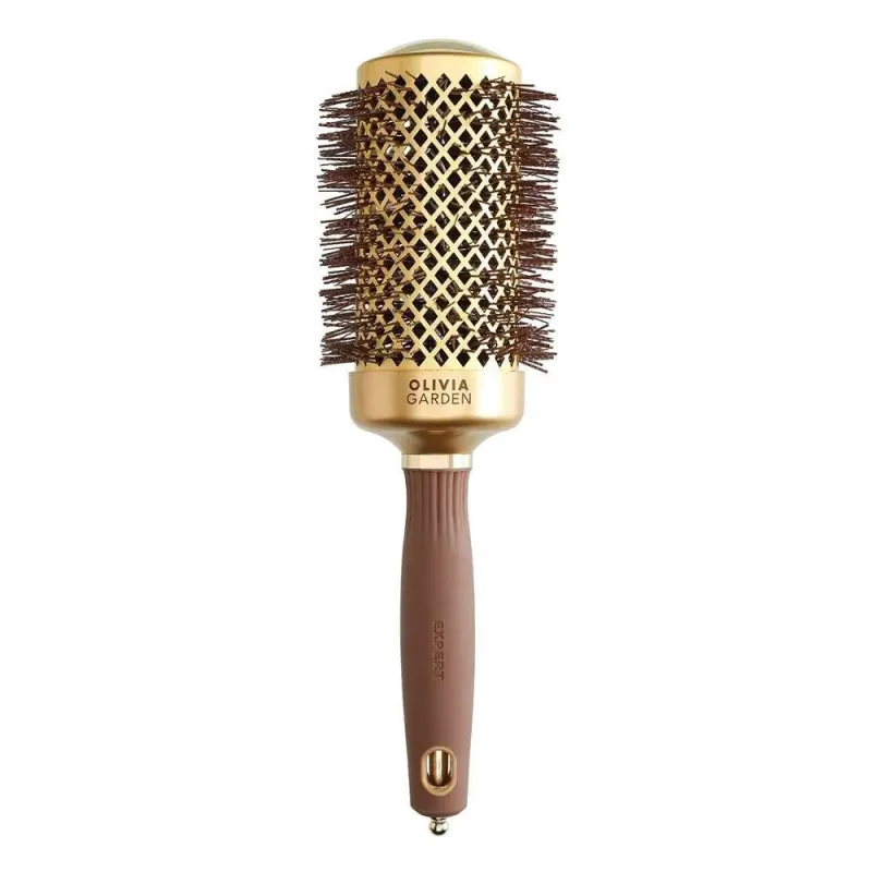 Olivia Garden Szczotka Expert Blowout Shine do modelowania i suszenia włosów złoto brązowa 55 mm