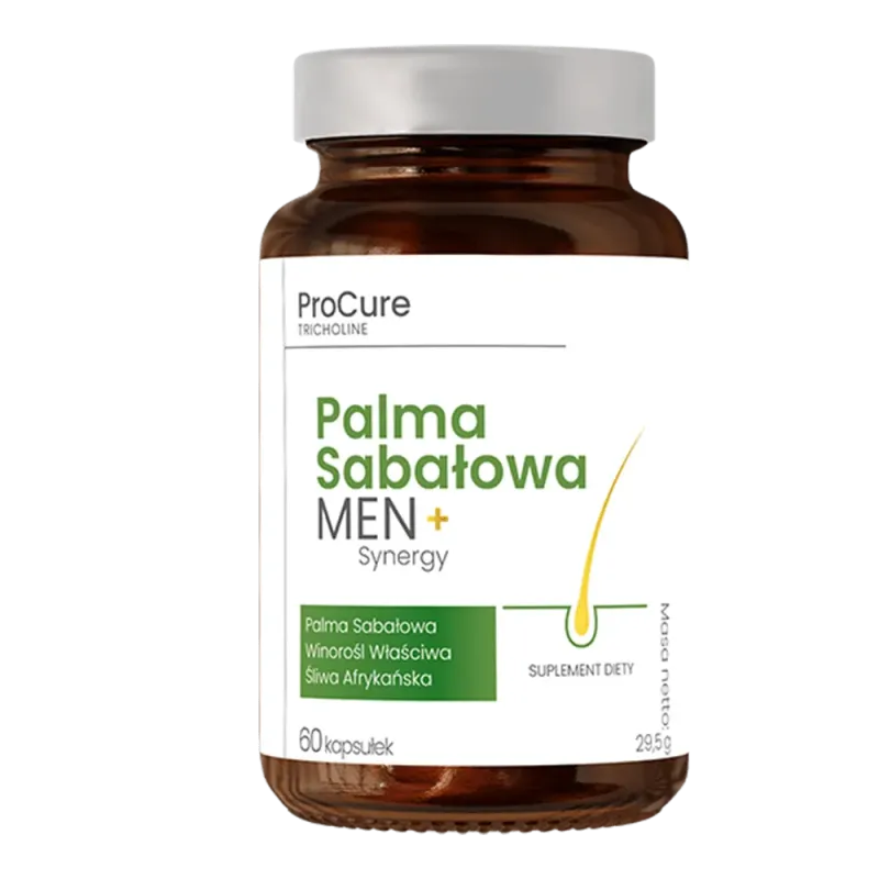PRO CURE Tricholine Palma Sabałowa MEN + Synergy Suplement diety 60 kapsułek PRO CURE Tricholine Palma Sabałowa MEN + Synergy Suplement diety 60 kapsułek
