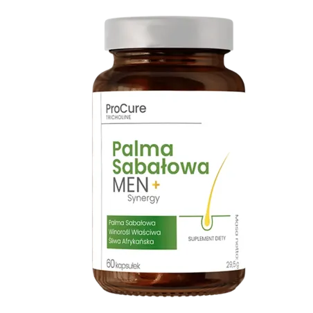 PRO CURE Tricholine Palma Sabałowa MEN + Synergy Suplement diety 60 kapsułek