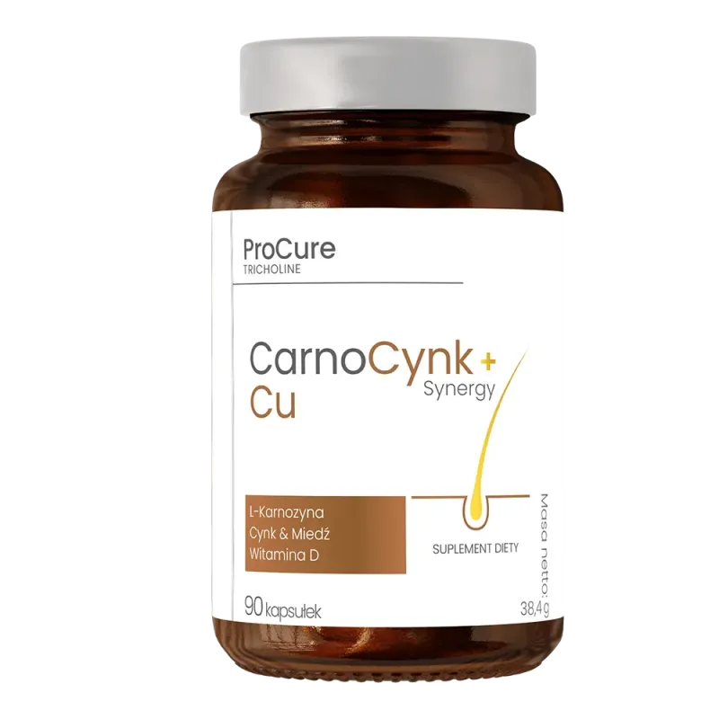 PRO CURE Tricholine CarnoCynk + Cu Synergy Suplement diety 90 kapsułek PRO CURE Tricholine CarnoCynk + Cu Synergy Suplement diety 90 kapsułek