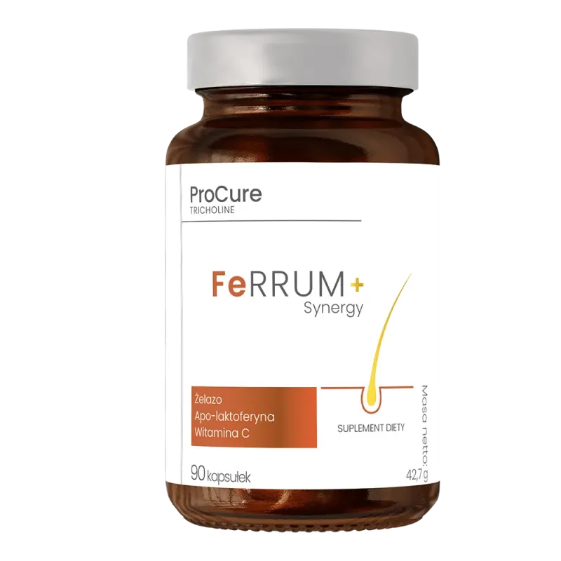 PRO CURE Tricholine FeRRUM + Synergy Suplement diety 90 kapsułek PRO CURE Tricholine FeRRUM + Synergy Suplement diety 90 kapsułek