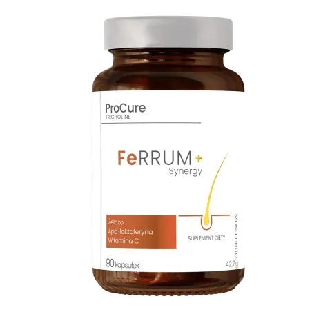 PRO CURE Tricholine FeRRUM + Synergy Suplement diety 90 kapsułek