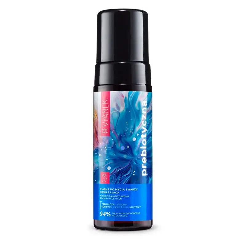 Vianek Prebiotyczna pianka do mycia twarzy nawilżająca z trehalozą 150ml Vianek Prebiotyczna pianka do mycia twarzy nawilżająca z trehalozą 150ml