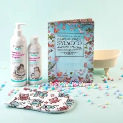 Sylveco Dla dzieci kremowy szampon i płyn do kąpieli 300ml + Oliwka do ciała z betuliną 200ml