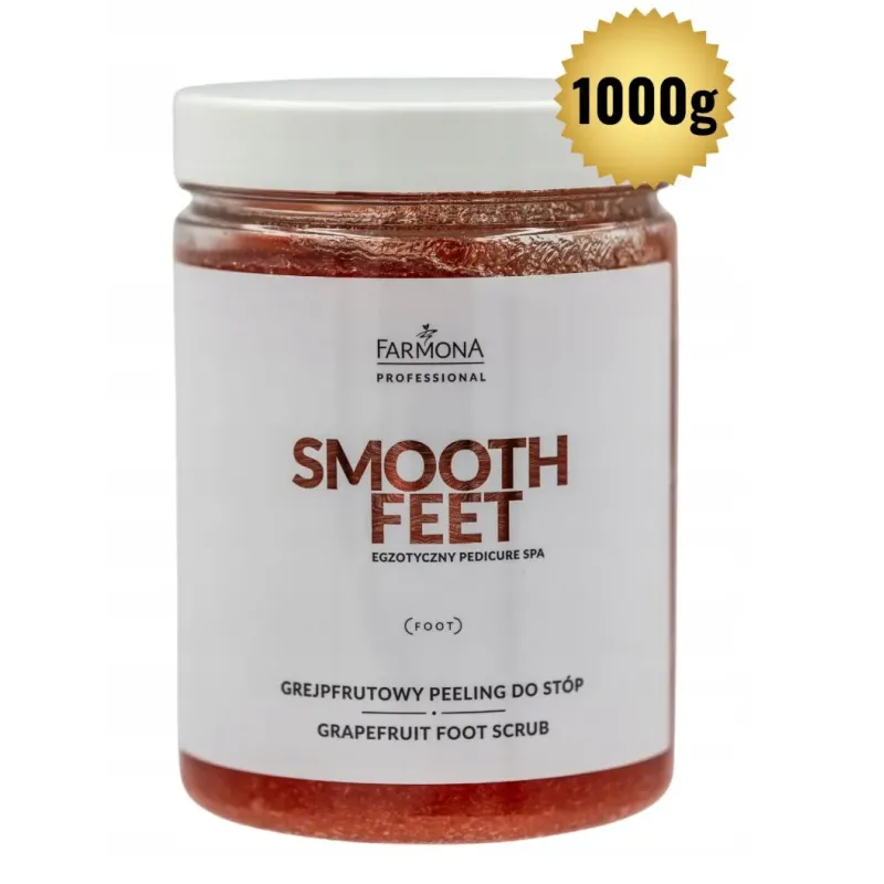 SMOOTH FEET, Grejpfrutowy peeling do stóp 1000g SMOOTH FEET, Grejpfrutowy peeling do stóp 1000g