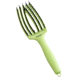 Olivia Garden Finger Brush Combo Medium Dolce Vita , Szczotka do Rozczesywania Włosów i Masażu, Green Pistachio Włosie Dzika