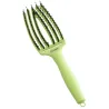 Olivia Garden Finger Brush Combo Medium Dolce Vita , Szczotka do Rozczesywania Włosów i Masażu, Green Pistachio Włosie Dzika