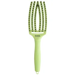 Olivia Garden Finger Brush Combo Medium Dolce Vita , Szczotka do Rozczesywania Włosów i Masażu, Green Pistachio Włosie Dzika