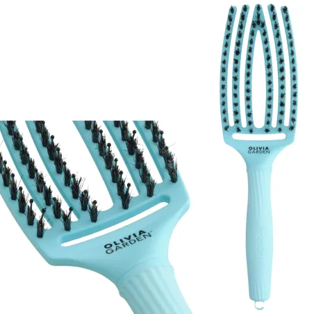Olivia Garden Finger Brush Combo Medium Dolce Vita , Szczotka do Rozczesywania Włosów i Masażu, Blue Sky Włosie Dzika