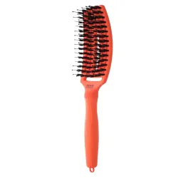 Olivia Garden Finger Brush Combo Medium Dolce Vita , Szczotka do Rozczesywania Włosów i Masażu, Orange Spritz Włosie Dzika