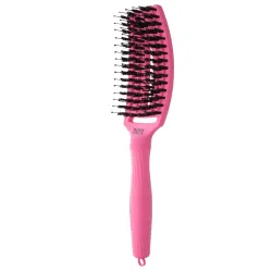Olivia Garden Finger Brush Combo Medium Dolce Vita , Szczotka do Rozczesywania Włosów i Masażu, Pink Granita Włosie Dzika