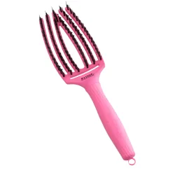 Olivia Garden Finger Brush Combo Medium Dolce Vita , Szczotka do Rozczesywania Włosów i Masażu, Pink Granita Włosie Dzika