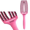 Olivia Garden Finger Brush Combo Medium Dolce Vita , Szczotka do Rozczesywania Włosów i Masażu, Pink Granita Włosie Dzika