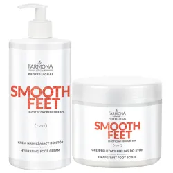 Farmona  Smooth Feet Zestaw Grejpfrutowy peeling do stóp 690 g + krem 500ml