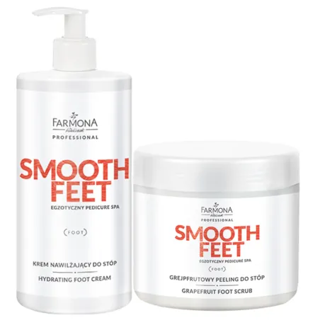 Farmona  Smooth Feet Zestaw Grejpfrutowy peeling do stóp 690 g + krem 500ml