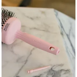 Olivia Garden Expert Blowout Speed Wavy Bristles Szczotka do suszenia i modelowania włosów różowa 25 mm