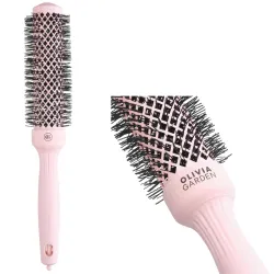 Olivia Garden Expert Blowout Speed Wavy Bristles Szczotka do suszenia i modelowania włosów różowa 35mm
