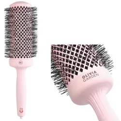 Olivia Garden Expert Blowout Speed Wavy Bristles Szczotka do suszenia i modelowania włosów różowa  55mm