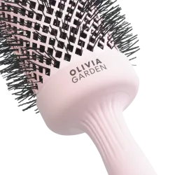 Olivia Garden Expert Blowout Speed Wavy Bristles Szczotka do suszenia i modelowania włosów różowa  55mm