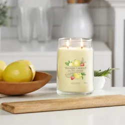 Yankee Candle Signature Large Iced Berry Lemonade, Duża Świeca Sojowa z Dwoma Knotami, 567g