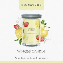 Yankee Candle Signature Large Tumbler Iced Berry Lemonade, Duża Świeca Sojowa z Dwoma Knotami, 567g