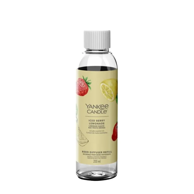 Yankee Candle Iced Berry Lemonade, Płyn Zapachowy, Uzupełnienie Do Pałeczek, 200ml Yankee Candle Iced Berry Lemonade, Płyn Zapachowy, Uzupełnienie Do Pałeczek, 200ml