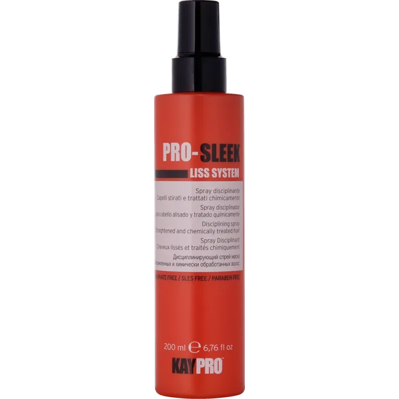 KayPro Pro-Sleek Liss System, Wygładzający Spray Podtrzymujący Efekty Prostowania Włosów, 200ml KayPro Pro-Sleek Liss System, Wygładzający Spray Podtrzymujący Efekty Prostowania Włosów, 200ml