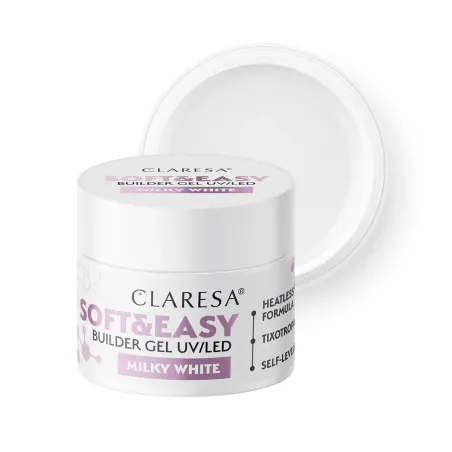 Claresa Żel Budujący Soft & Easy Milky White 90g