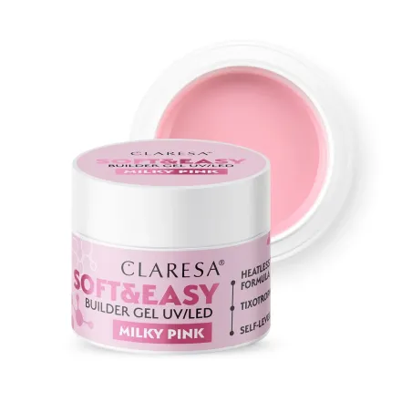 Claresa Żel Budujący Soft & Easy  Milky Pink 90g